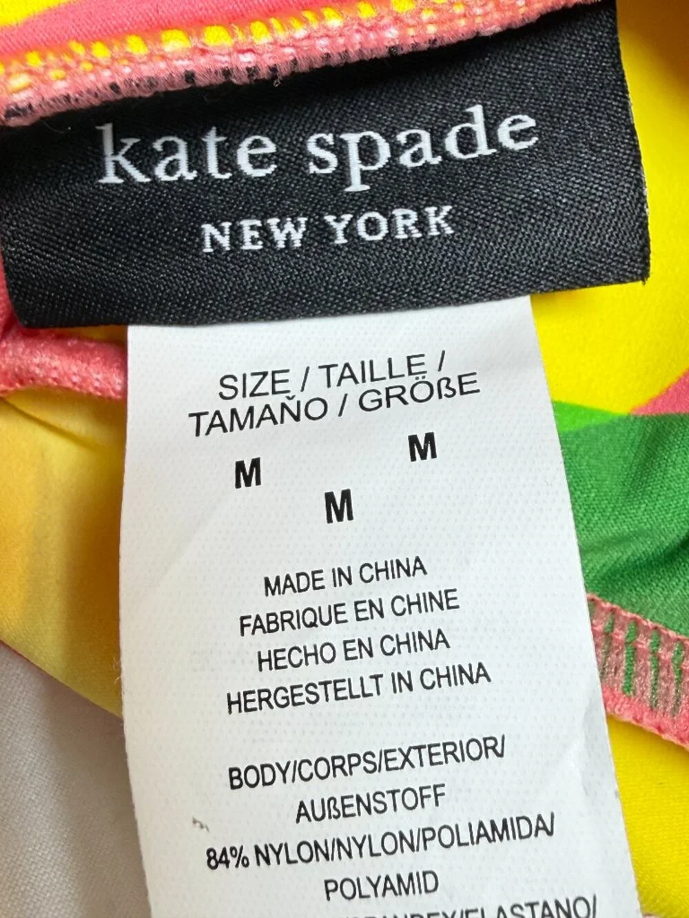 KATE SPADE Sea Star Lemon Bikini Set Swimsuit Pink S/M NWOT